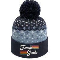 Fourth Grade Retro Vintage The Baniff Cuffed Pom Beanie