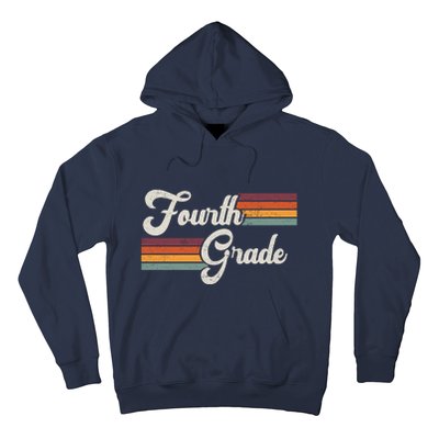 Fourth Grade Retro Vintage Hoodie