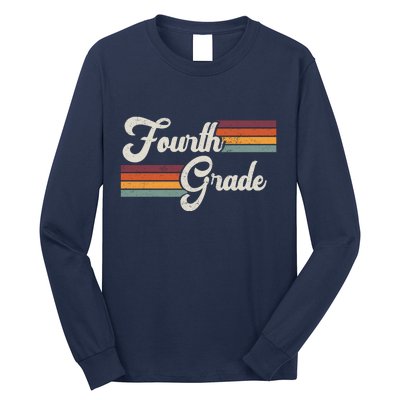 Fourth Grade Retro Vintage Long Sleeve Shirt