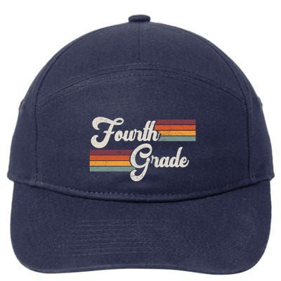 Fourth Grade Retro Vintage 7-Panel Snapback Hat