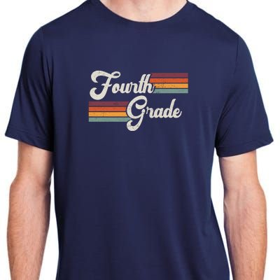 Fourth Grade Retro Vintage Adult ChromaSoft Performance T-Shirt