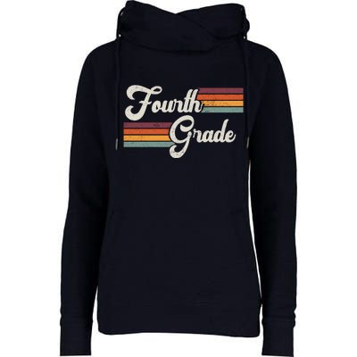 Fourth Grade Retro Vintage Womens Funnel Neck Pullover Hood