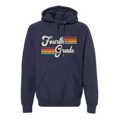 Fourth Grade Retro Vintage Premium Hoodie