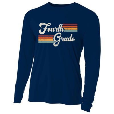 Fourth Grade Retro Vintage Cooling Performance Long Sleeve Crew