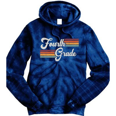 Fourth Grade Retro Vintage Tie Dye Hoodie