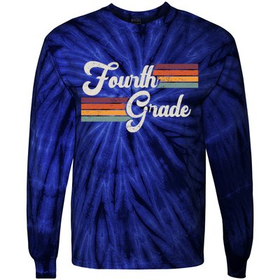 Fourth Grade Retro Vintage Tie-Dye Long Sleeve Shirt