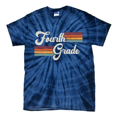 Fourth Grade Retro Vintage Tie-Dye T-Shirt