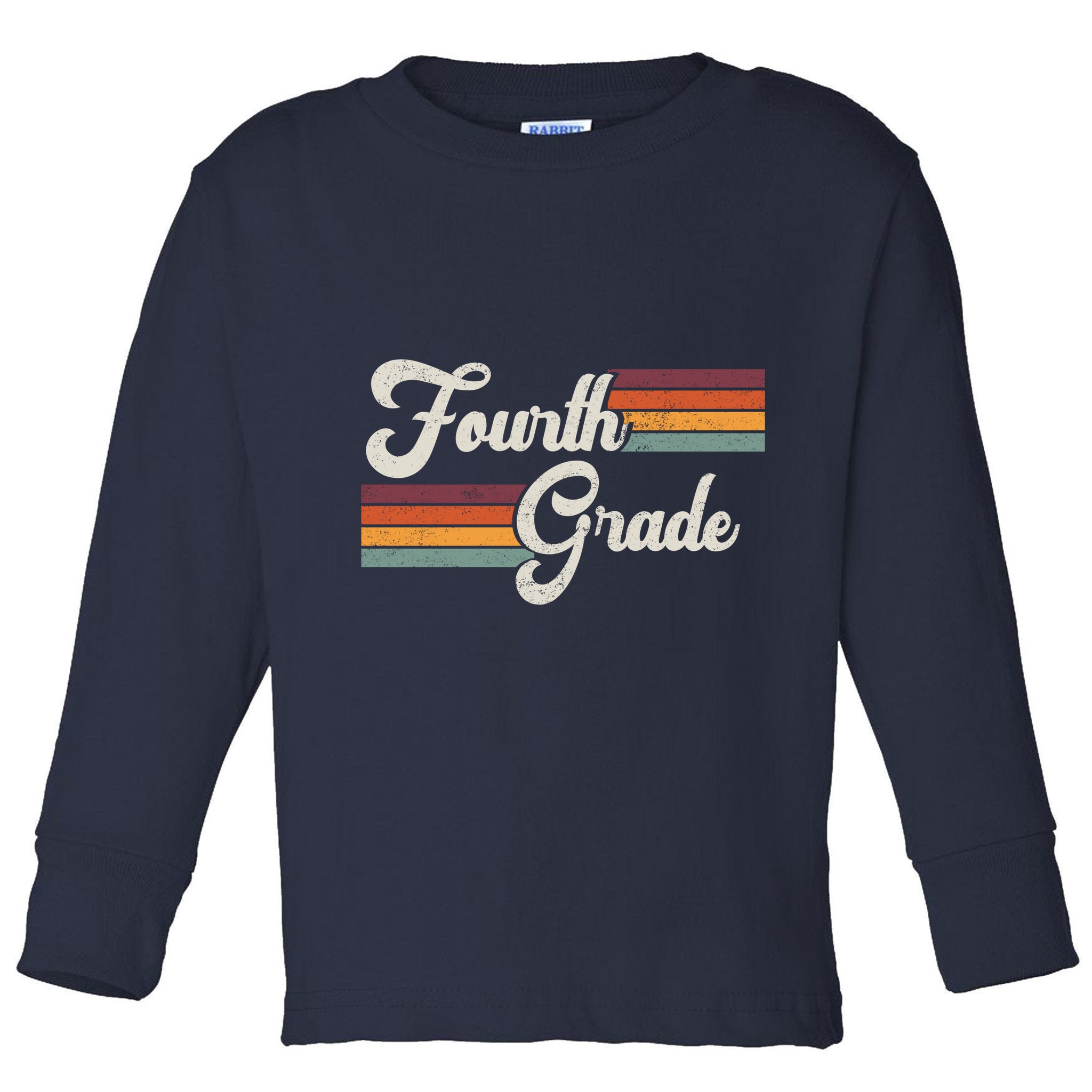 Fourth Grade Retro Vintage Toddler Long Sleeve Shirt