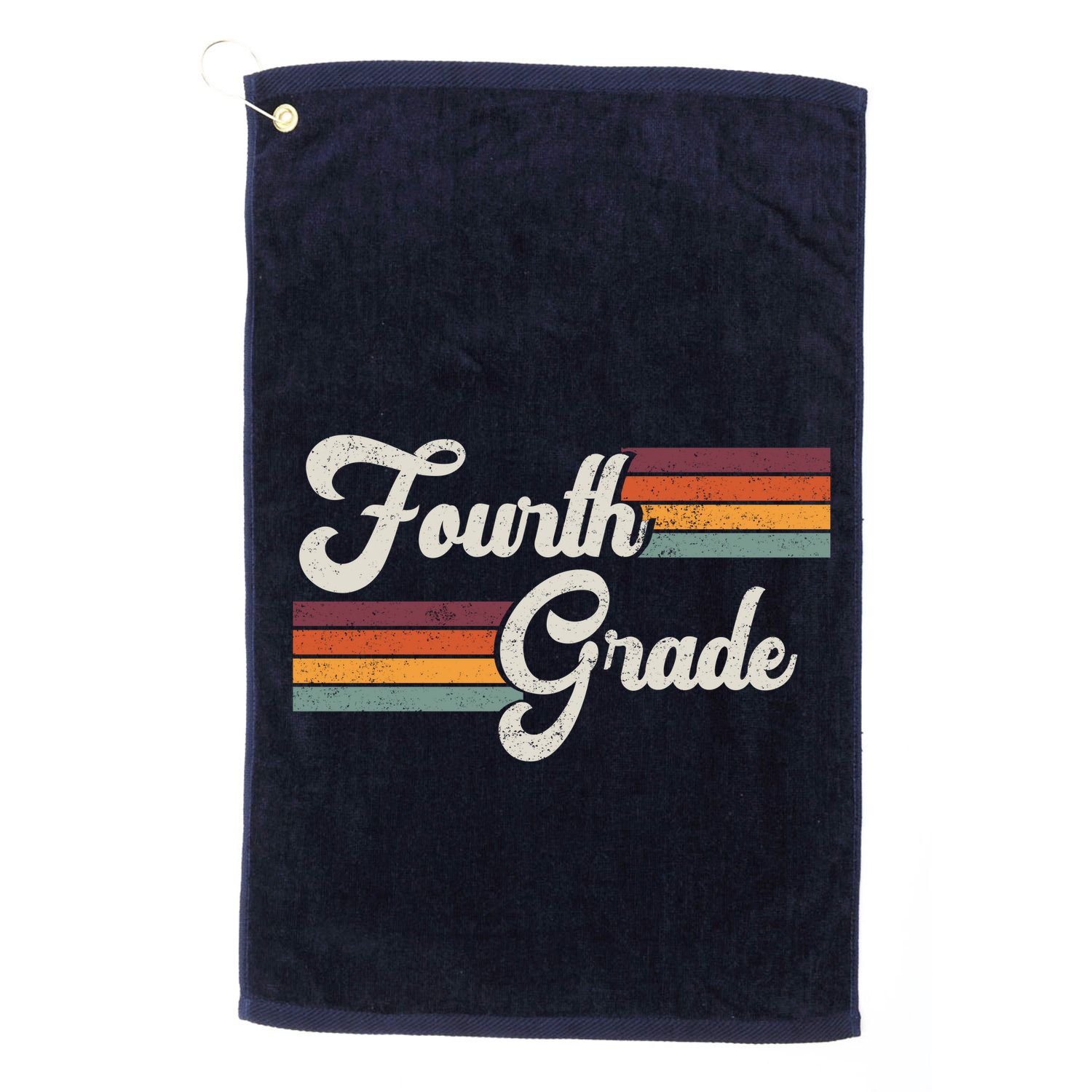 Fourth Grade Retro Vintage Golf Towel