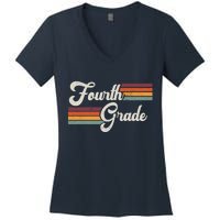 Fourth Grade Retro Vintage Women's V-Neck T-Shirt