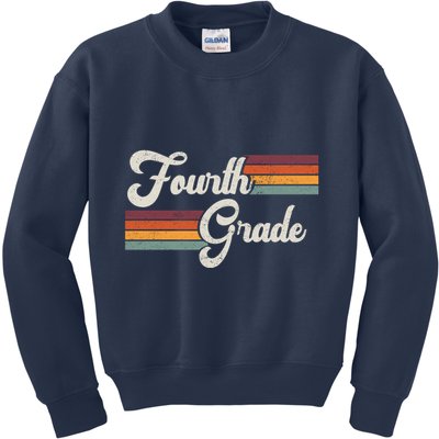 Fourth Grade Retro Vintage Kids Sweatshirt