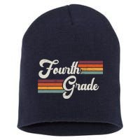 Fourth Grade Retro Vintage Short Acrylic Beanie