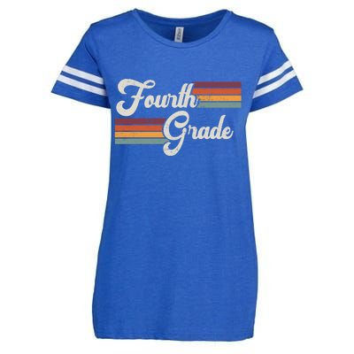 Fourth Grade Retro Vintage Enza Ladies Jersey Football T-Shirt