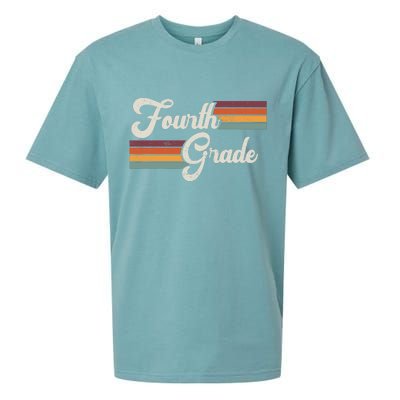 Fourth Grade Retro Vintage Sueded Cloud Jersey T-Shirt