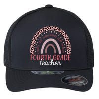 Fourth Grade Teacher Cute Inspiring Rainbow Flexfit Unipanel Trucker Cap