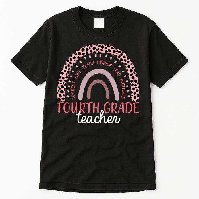 Fourth Grade Teacher Cute Inspiring Rainbow Tall T-Shirt