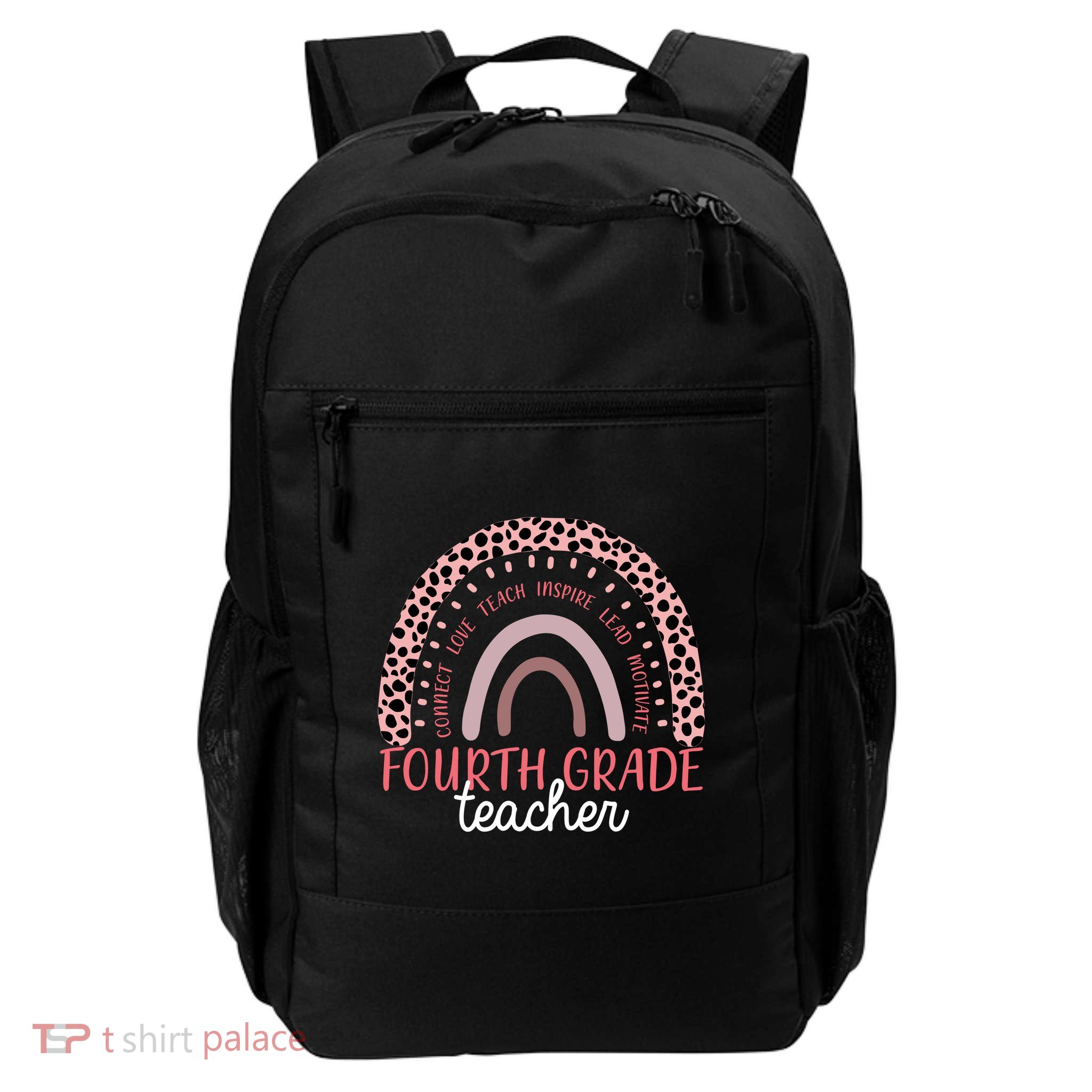 Fourth Grade Teacher Cute Inspiring Rainbow Daily Commute Backpack