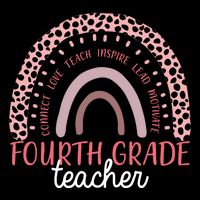 Fourth Grade Teacher Cute Inspiring Rainbow Backpack