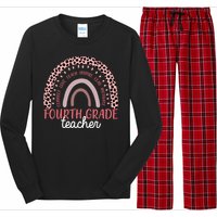 Fourth Grade Teacher Cute Inspiring Rainbow Long Sleeve Pajama Set