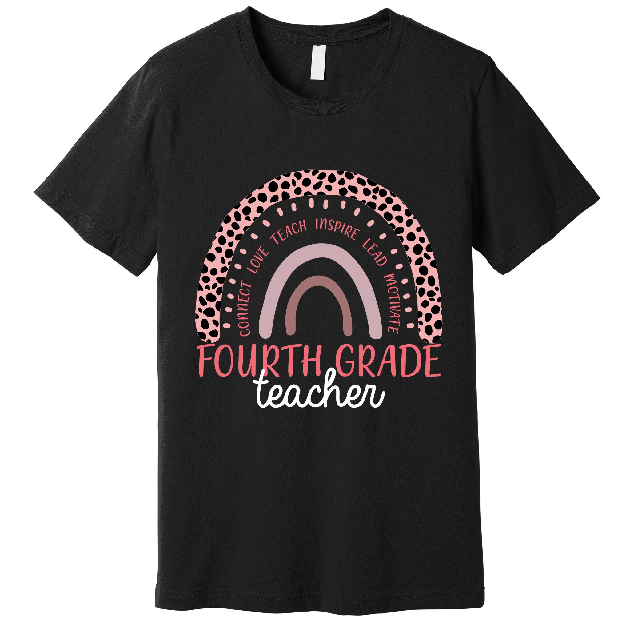 Fourth Grade Teacher Cute Inspiring Rainbow Premium T-Shirt