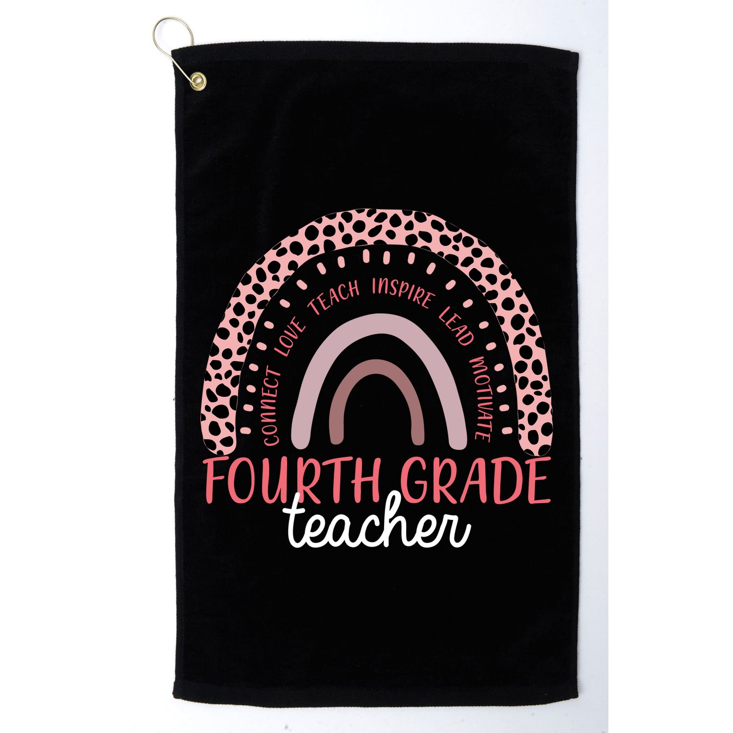Fourth Grade Teacher Cute Inspiring Rainbow Golf Towel