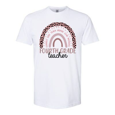 Fourth Grade Teacher Cute Inspiring Rainbow Softstyle CVC T-Shirt