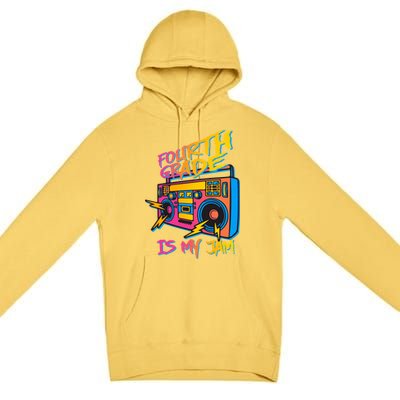 Fourth Grade Teacher Retro Premium Pullover Hoodie