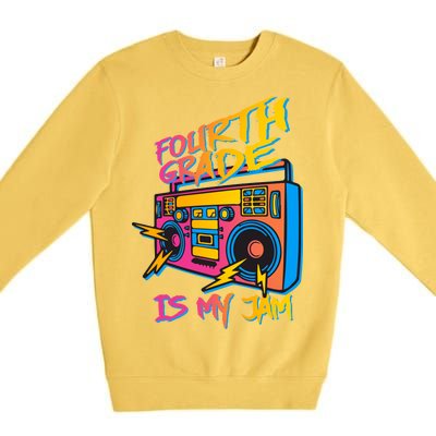 Fourth Grade Teacher Retro Premium Crewneck Sweatshirt