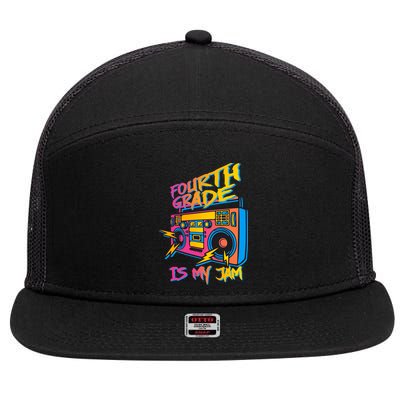 Fourth Grade Teacher Retro 7 Panel Mesh Trucker Snapback Hat