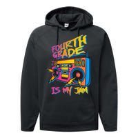 Fourth Grade Teacher Retro Performance Fleece Hoodie