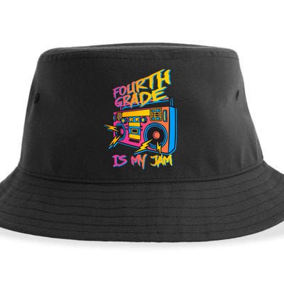 Fourth Grade Teacher Retro Sustainable Bucket Hat