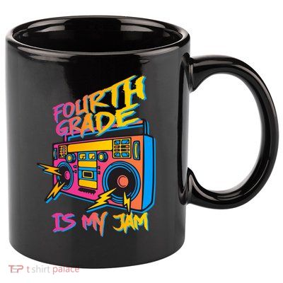 Fourth Grade Teacher Retro 11oz C Handle Ceramic Mug