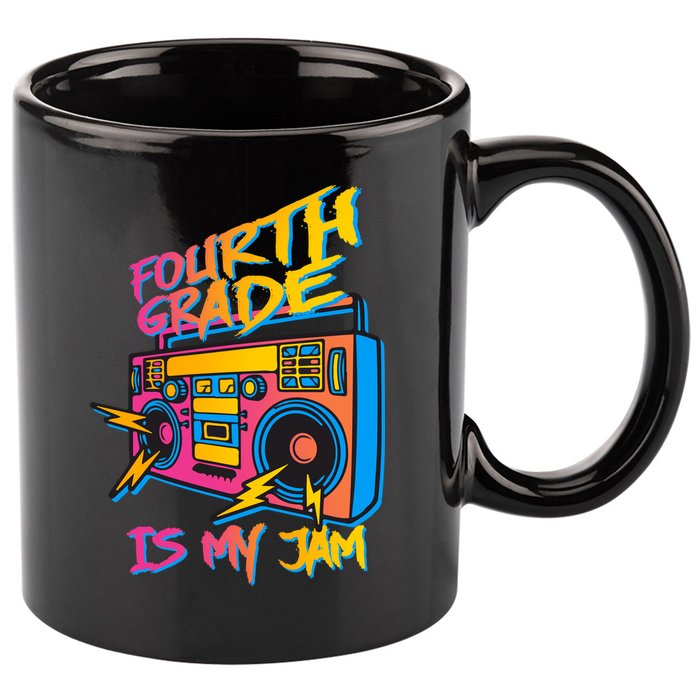 Fourth Grade Teacher Retro 11oz C Handle Ceramic Mug