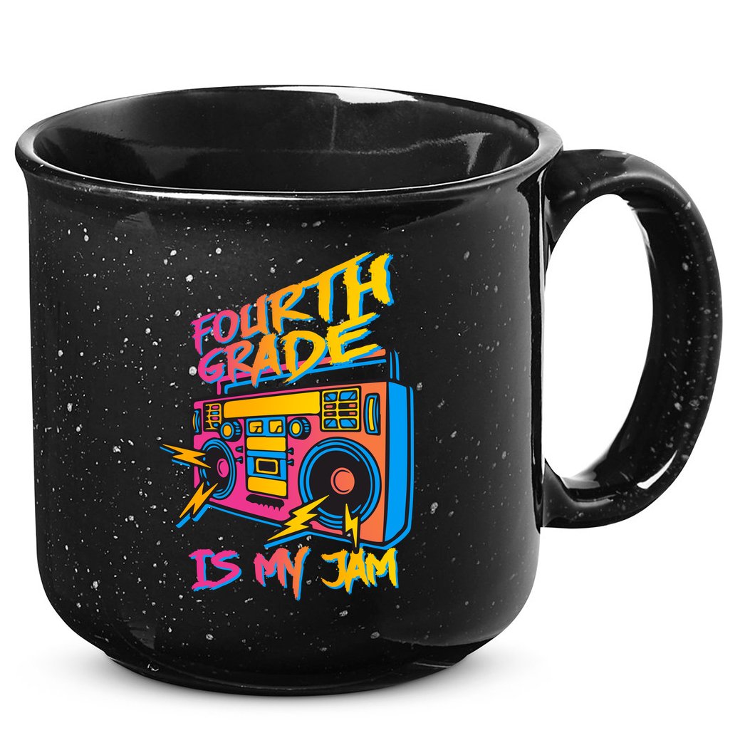 Fourth Grade Teacher Retro 15oz Campfire Ceramic Mug