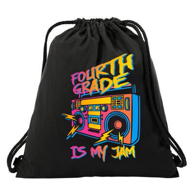 Fourth Grade Teacher Retro Drawstring Bag
