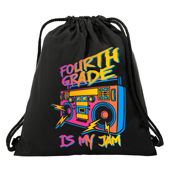 Fourth Grade Teacher Retro Drawstring Bag