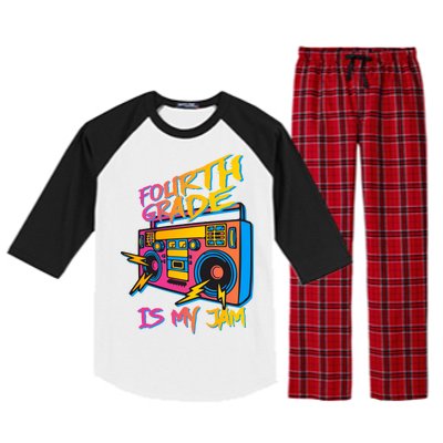 Fourth Grade Teacher Retro Raglan Sleeve Pajama Set