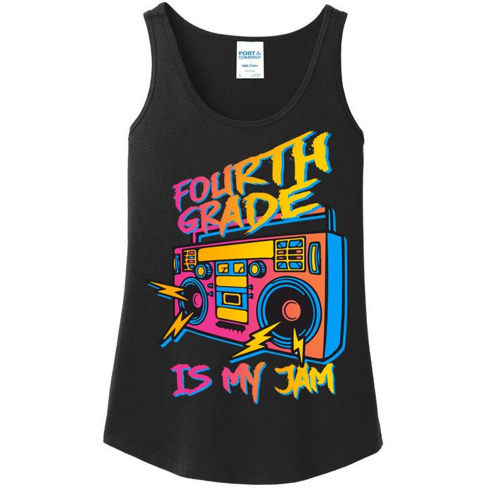 Fourth Grade Teacher Retro Ladies Essential Tank