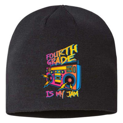 Fourth Grade Teacher Retro Sustainable Beanie