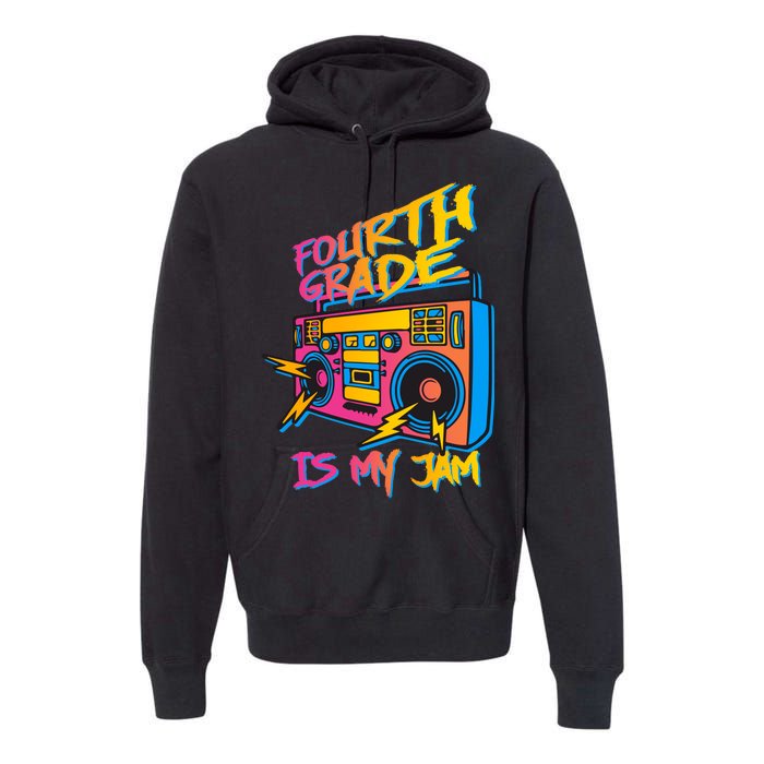 Fourth Grade Teacher Retro Premium Hoodie