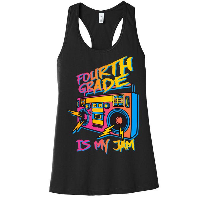 Fourth Grade Teacher Retro Women's Racerback Tank