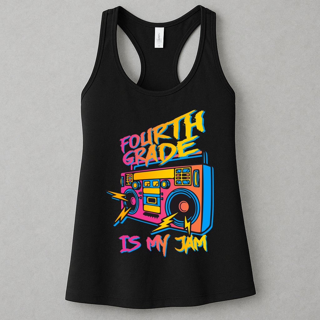 Fourth Grade Teacher Retro Womens Tank Top