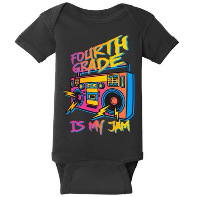 Fourth Grade Teacher Retro Baby Bodysuit