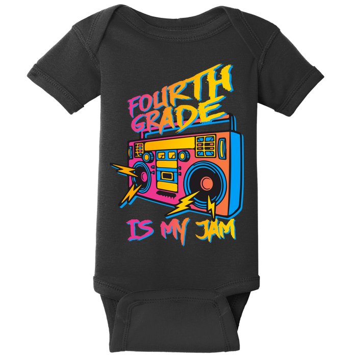 Fourth Grade Teacher Retro Baby Bodysuit