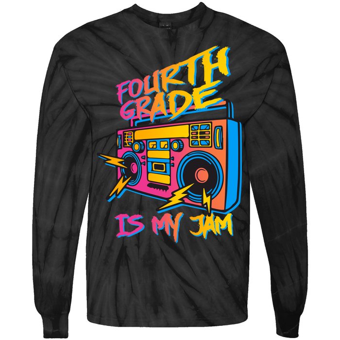 Fourth Grade Teacher Retro Tie-Dye Long Sleeve Shirt