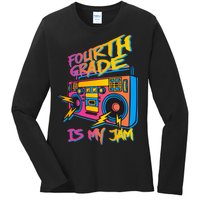 Fourth Grade Teacher Retro Ladies Long Sleeve Shirt