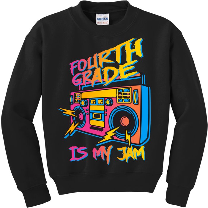 Fourth Grade Teacher Retro Kids Sweatshirt