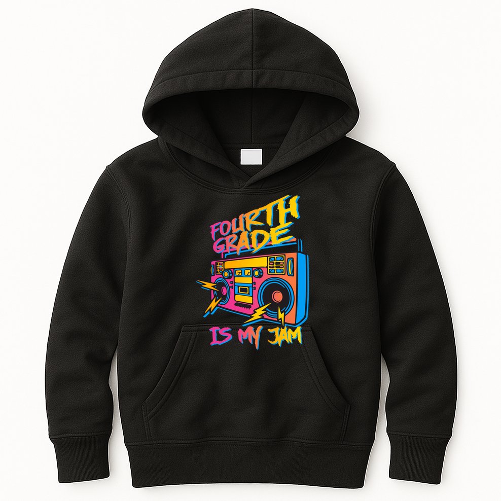 Fourth Grade Teacher Retro Kids Hoodie