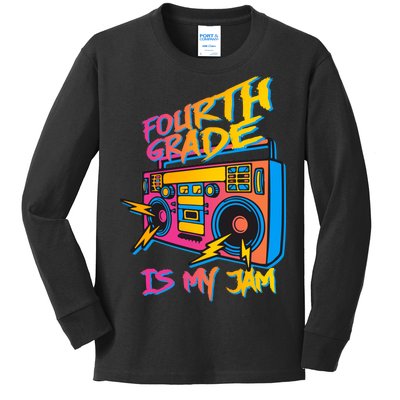 Fourth Grade Teacher Retro Kids Long Sleeve Shirt