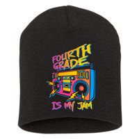 Fourth Grade Teacher Retro Short Acrylic Beanie